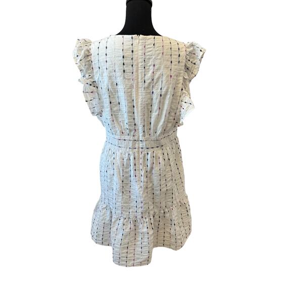 New ~ DONNA MORGAN ~ Ruffled Sleeves Rosalind Mini Dress Size 12 - Picture 6 of 8